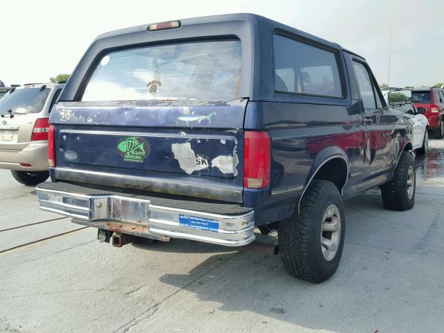 1FMEU15N8SLA61193 - 1995 FORD BRONCO U10 BLUE photo 4