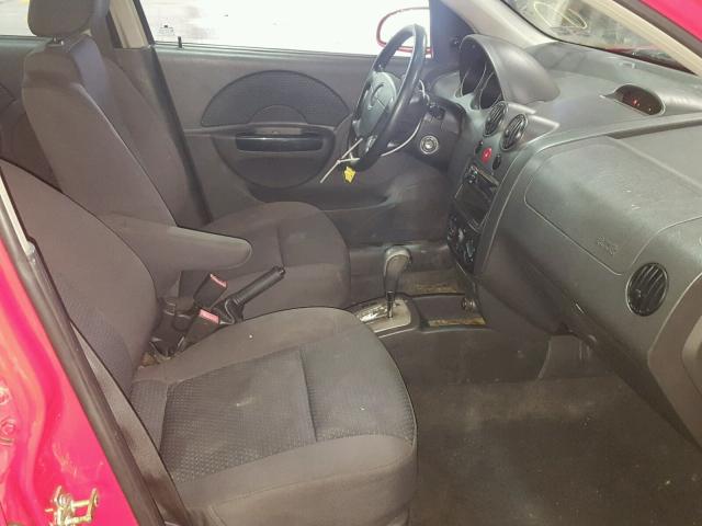 KL1TD66617B754899 - 2007 CHEVROLET AVEO BASE Qırmızı foto 5