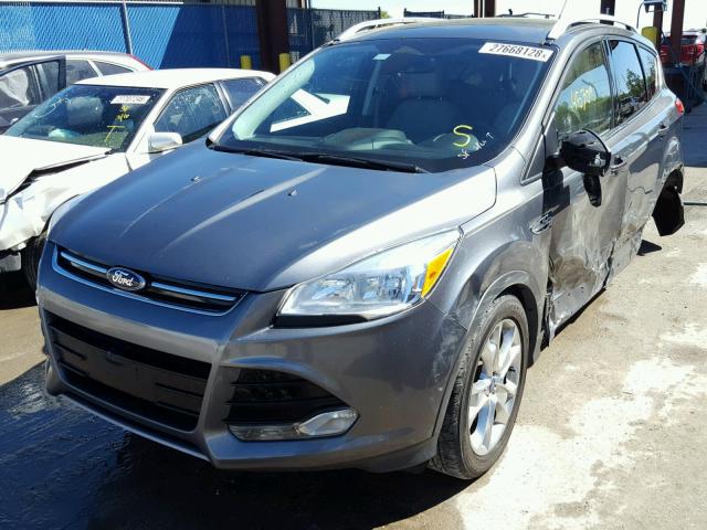 1FMCU0JX1EUD14250 - 2014 FORD ESCAPE TIT GRAY photo 2