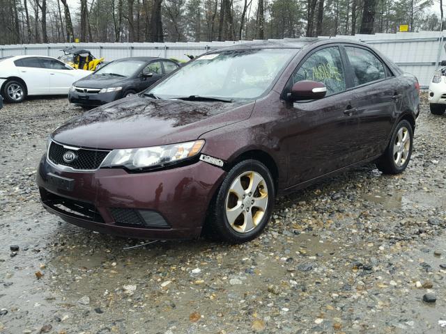 KNAFU4A29A5174477 - 2010 KIA FORTE EX BURGUNDY photo 2