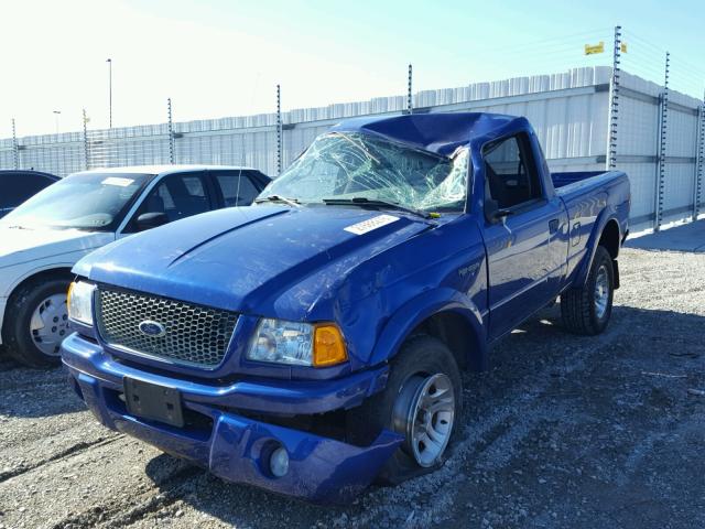 1FTYR10U03PB37159 - 2003 FORD RANGER BLUE photo 2