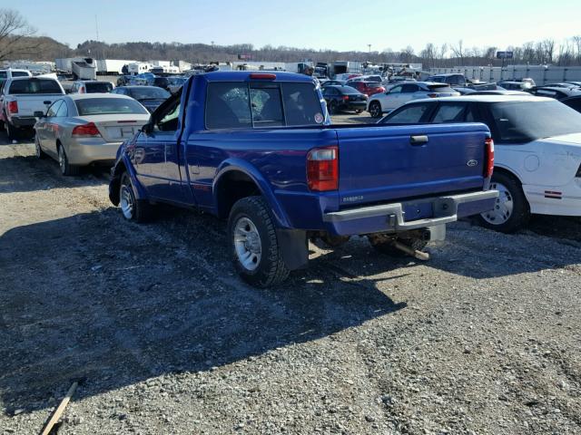 1FTYR10U03PB37159 - 2003 FORD RANGER BLUE photo 3