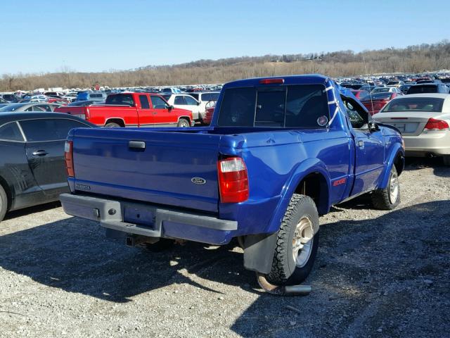 1FTYR10U03PB37159 - 2003 FORD RANGER BLUE photo 4