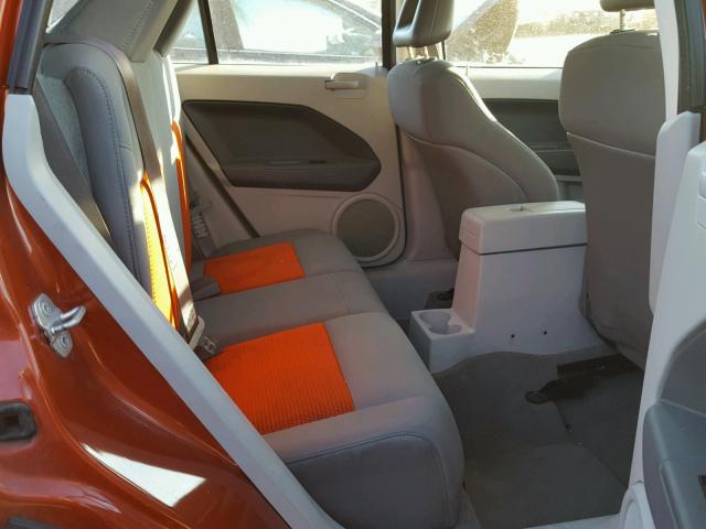 1B3HB48B37D223924 - 2007 DODGE CALIBER SX ORANGE photo 6