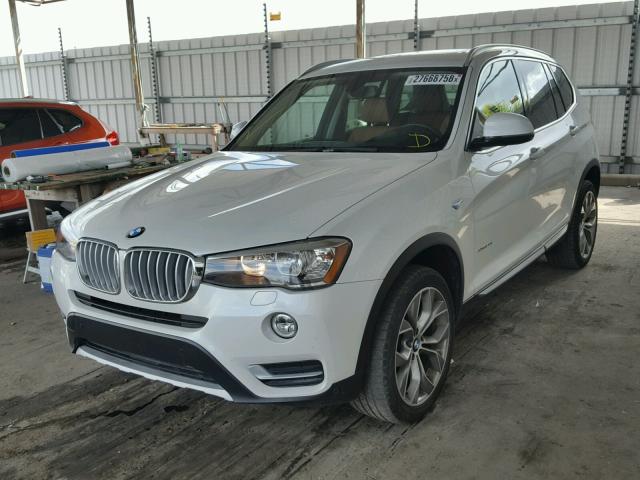 5UXWX9C53G0D94610 - 2016 BMW X3 XDRIVE2 Белый фото 2