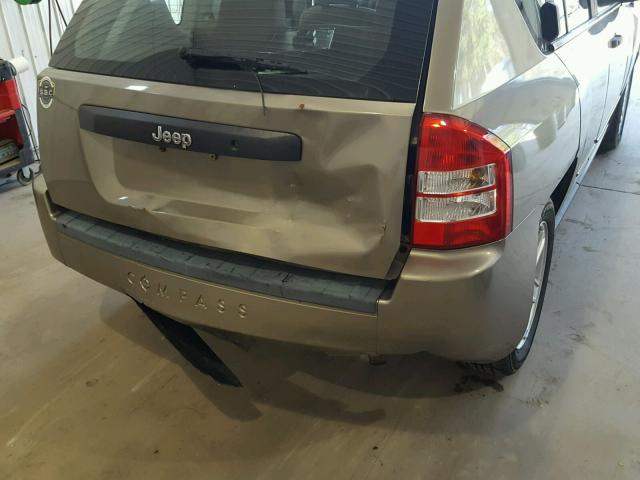 1J8FT47WX8D661177 - 2008 JEEP COMPASS SP TAN photo 9