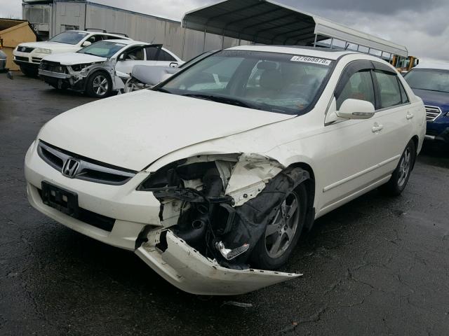 JHMCN36477C001874 - 2007 HONDA ACCORD HYB WHITE photo 2