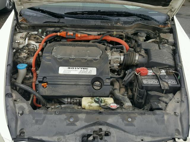 JHMCN36477C001874 - 2007 HONDA ACCORD HYB WHITE photo 7