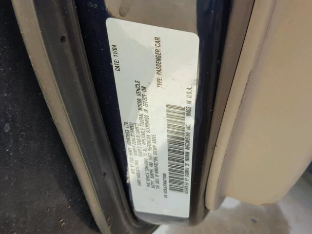 4S3BL676454218388 - 2005 SUBARU LEGACY GT BLUE photo 10