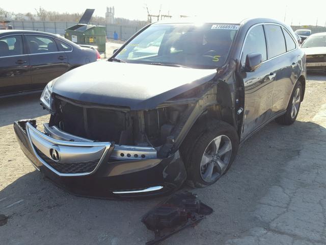 5FRYD4H29EB024650 - 2014 ACURA MDX GRAY photo 2