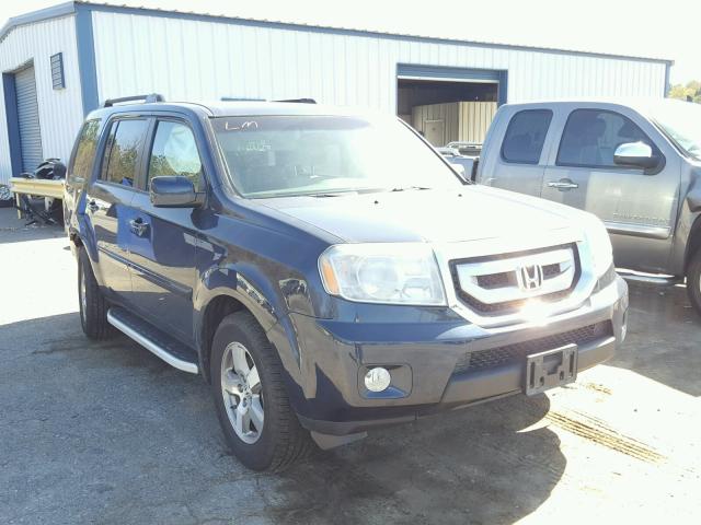 5FNYF3H51AB009733 - 2010 HONDA PILOT EXL BLUE photo 1