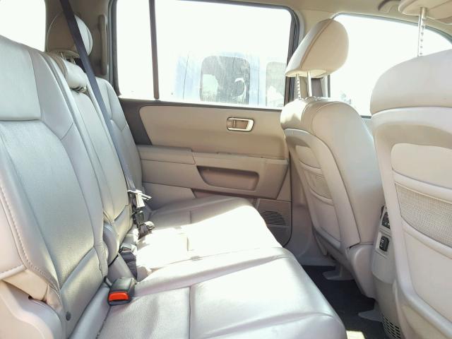 5FNYF3H51AB009733 - 2010 HONDA PILOT EXL BLUE photo 6