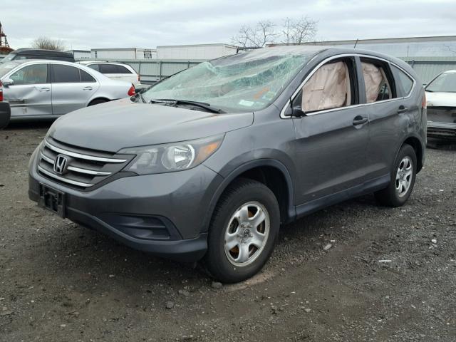 2HKRM4H3XDH641960 - 2013 HONDA CR-V LX GRAY photo 2