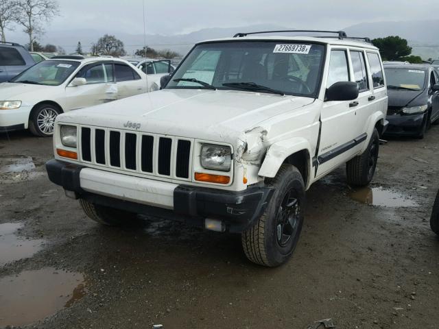 1J4FF48S31L524694 - 2001 JEEP CHEROKEE S WHITE photo 2