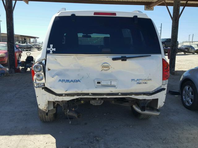 5N1BA0NF0FN613214 - 2015 NISSAN ARMADA PLA WHITE photo 9