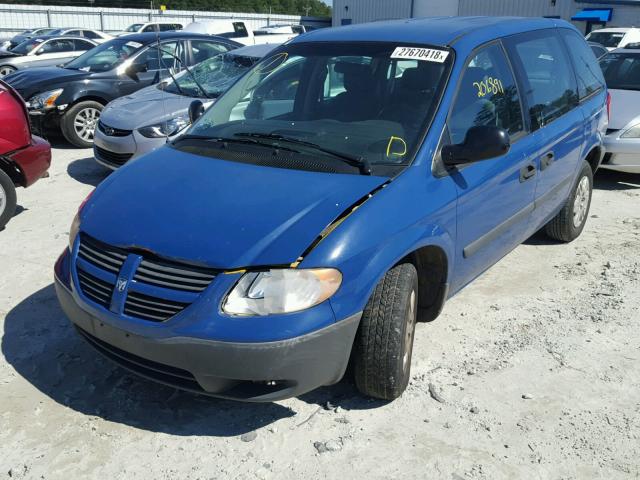 1D4GP25B16B566541 - 2006 DODGE CARAVAN SE BLUE photo 2