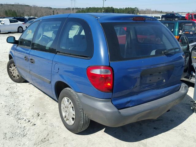 1D4GP25B16B566541 - 2006 DODGE CARAVAN SE BLUE photo 3