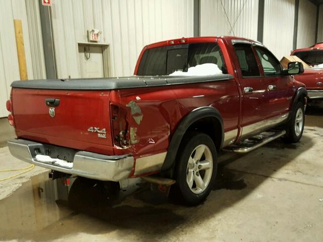 1D7HU18238J195350 - 2008 DODGE RAM 1500 S BURGUNDY photo 4