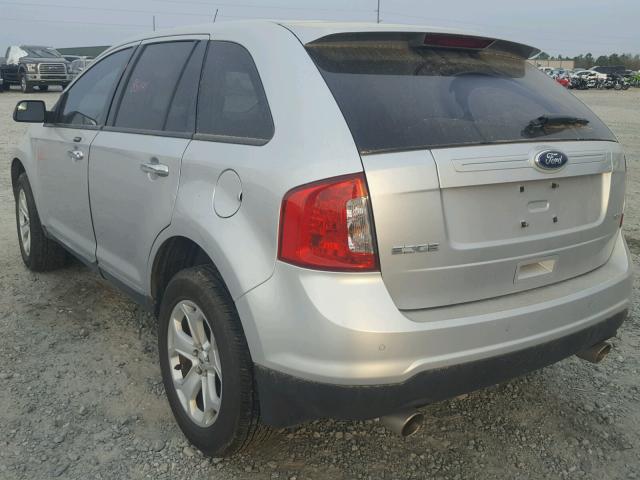 2FMDK3JC8BBA93272 - 2011 FORD EDGE SEL SILVER photo 3