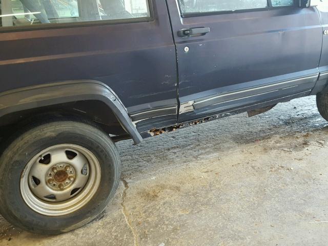 1J4FJ27S7ML573339 - 1991 JEEP CHEROKEE BLUE photo 9