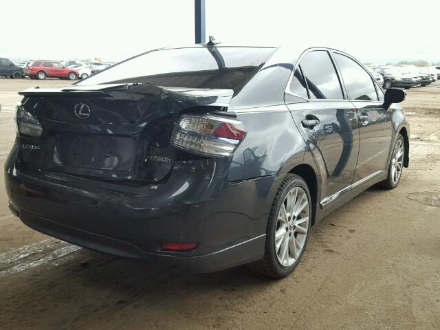 JTHBB1BA3A2001906 - 2010 LEXUS HS 250H GRAY photo 4