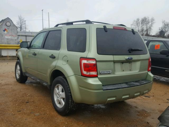 1FMCU03Z28KB52515 - 2008 FORD ESCAPE XLT GREEN photo 3