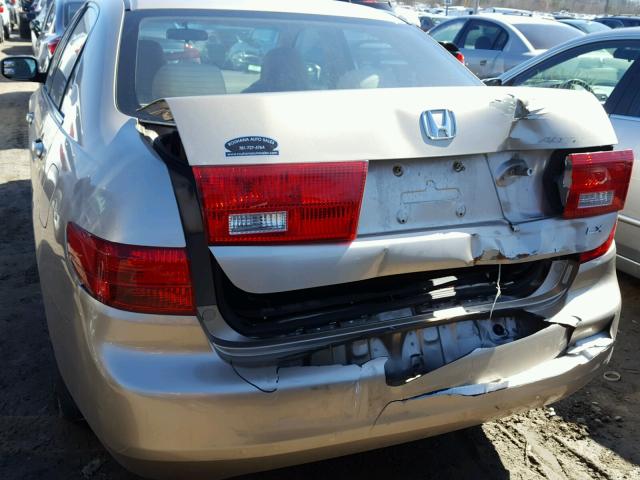 1HGCM56435A017807 - 2005 HONDA ACCORD LX TAN photo 9