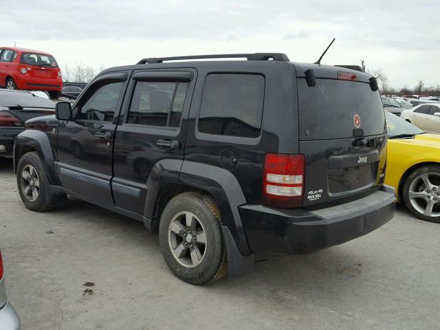 1J8GN28K88W240464 - 2008 JEEP LIBERTY SP BLACK photo 3