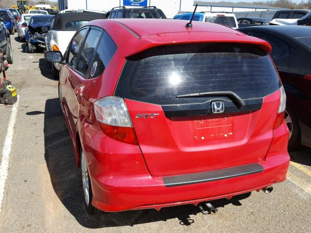 JHMGE8H45AC003254 - 2010 HONDA FIT SPORT RED photo 3