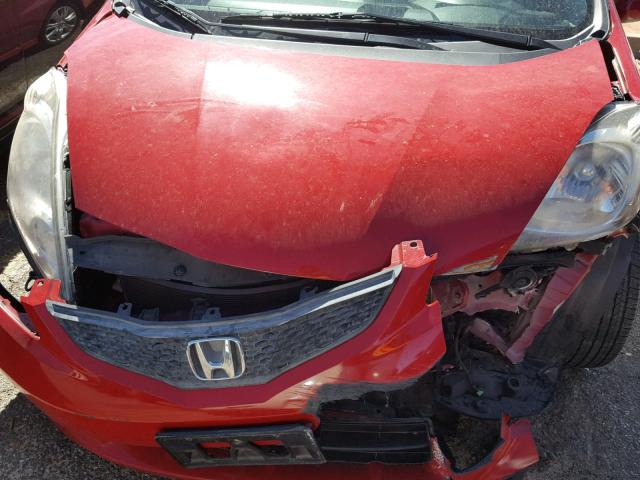 JHMGE8H45AC003254 - 2010 HONDA FIT SPORT RED photo 7