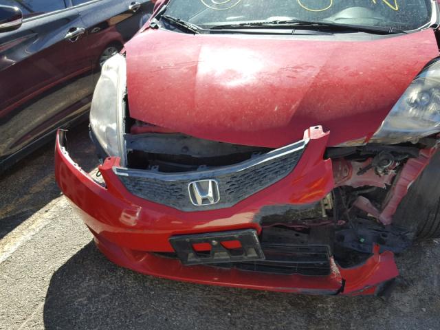 JHMGE8H45AC003254 - 2010 HONDA FIT SPORT RED photo 9