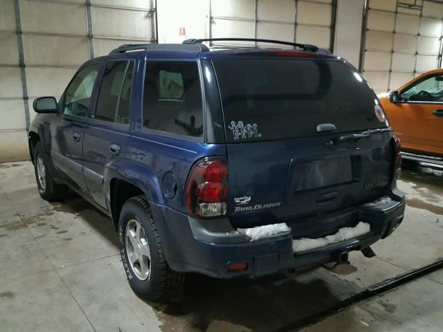 1GNDT13S042336910 - 2004 CHEVROLET TRAILBLAZE BLUE photo 3