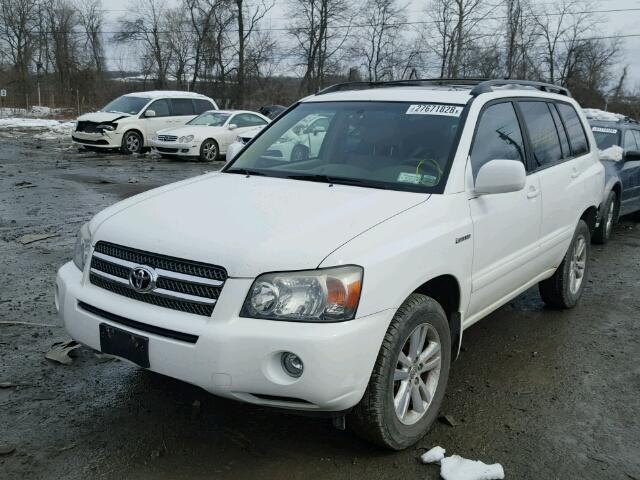 JTEEW21A860005233 - 2006 TOYOTA HIGHLANDER WHITE photo 2