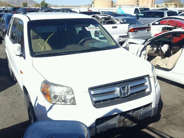 5FNYF18467B000322 - 2007 HONDA PILOT EX WHITE photo 1