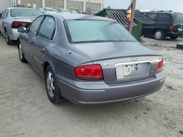 KMHWF35H85A150881 - 2005 HYUNDAI SONATA GLS GRAY photo 3