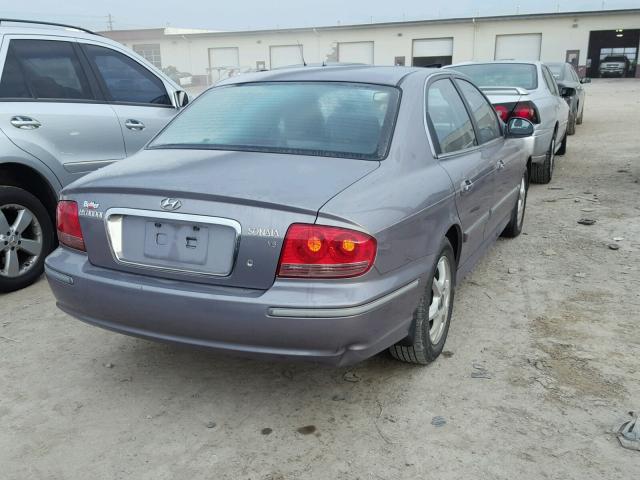 KMHWF35H85A150881 - 2005 HYUNDAI SONATA GLS GRAY photo 4