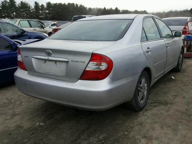 4T1BE30K72U604701 - 2002 TOYOTA CAMRY LE SILVER photo 4