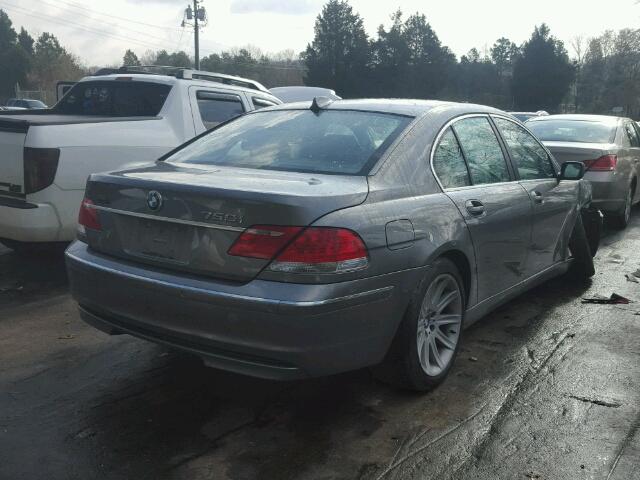 WBAHL83536DT04700 - 2006 BMW 750 I GRAY photo 4