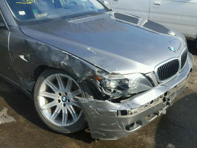 WBAHL83536DT04700 - 2006 BMW 750 I GRAY photo 9