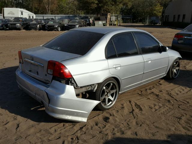 2HGES16525H570983 - 2005 HONDA CIVIC LX SILVER photo 4