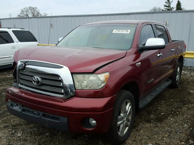 5TBDV58137S471959 - 2007 TOYOTA TUNDRA CRE BURGUNDY photo 2