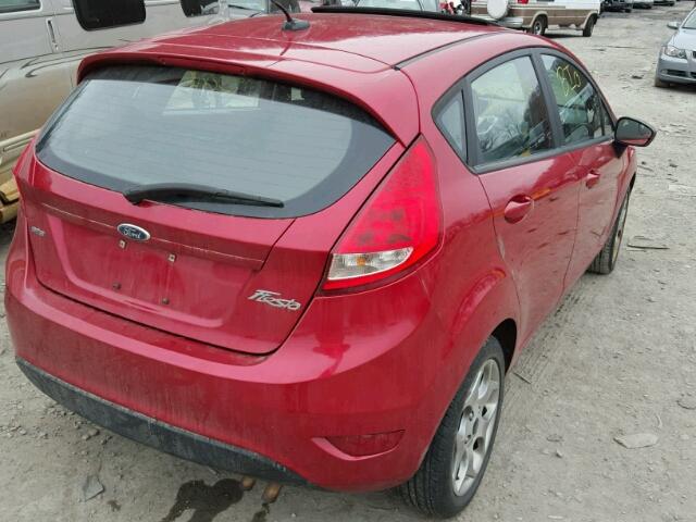 3FADP4FJXBM174006 - 2011 FORD FIESTA SES RED photo 4