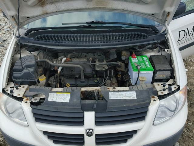 1D4GP21R97B189784 - 2007 DODGE CARAVAN C/ WHITE photo 7