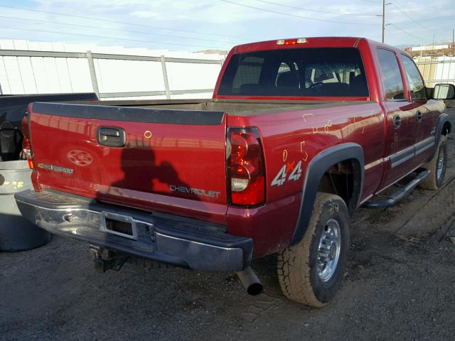 1GCHK23255F906946 - 2005 CHEVROLET SILVERADO RED photo 4