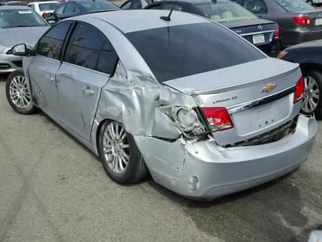 1G1PJ5SC2C7164807 - 2012 CHEVROLET CRUZE ECO SILVER photo 3