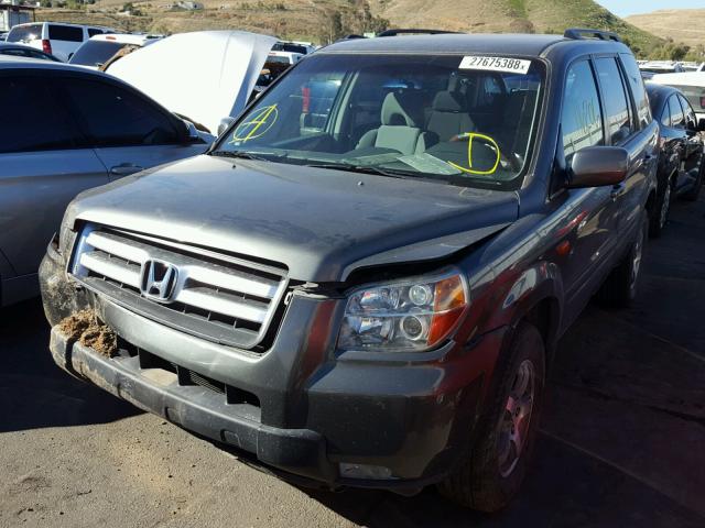 5FNYF28497B006301 - 2007 HONDA PILOT EX GRAY photo 2