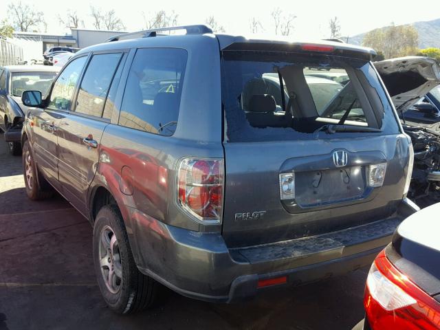 5FNYF28497B006301 - 2007 HONDA PILOT EX GRAY photo 3