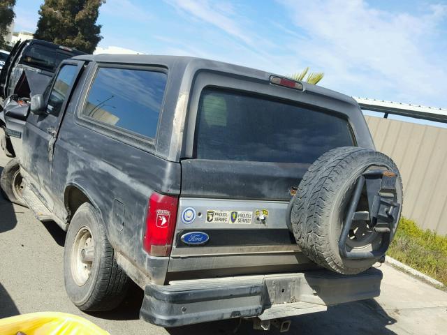 1FMEU15H2TLB71300 - 1996 FORD BRONCO U10 BLACK photo 3