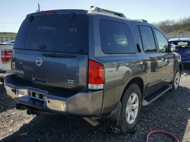 5N1AA08B45N730958 - 2005 NISSAN ARMADA SE GRAY photo 4