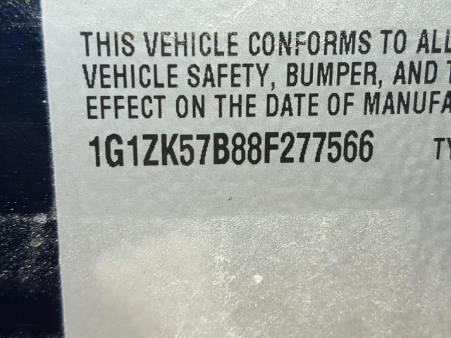 1G1ZK57B88F277566 - 2008 CHEVROLET MALIBU LTZ 蓝色 照片 10